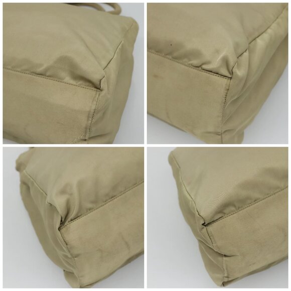 PRADA Hand Bag Nylon Beige Auth bs23980 - Picture 14 of 15
